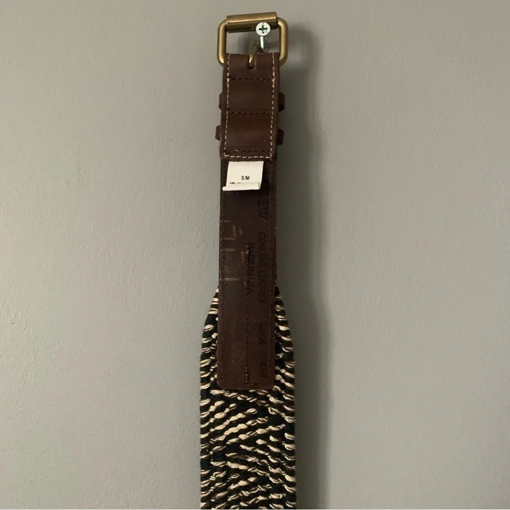 J. CREW Women’s Brown and Black Woven Belt